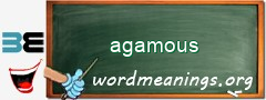 WordMeaning blackboard for agamous